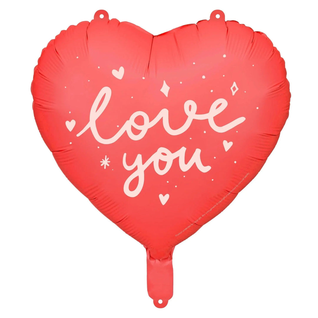 Valentine's Love You Balloon - Red Heart Valentines Day Balloon - Valentines Day Decorations - Valentine's Day Party Balloons - Jolie Fete UK