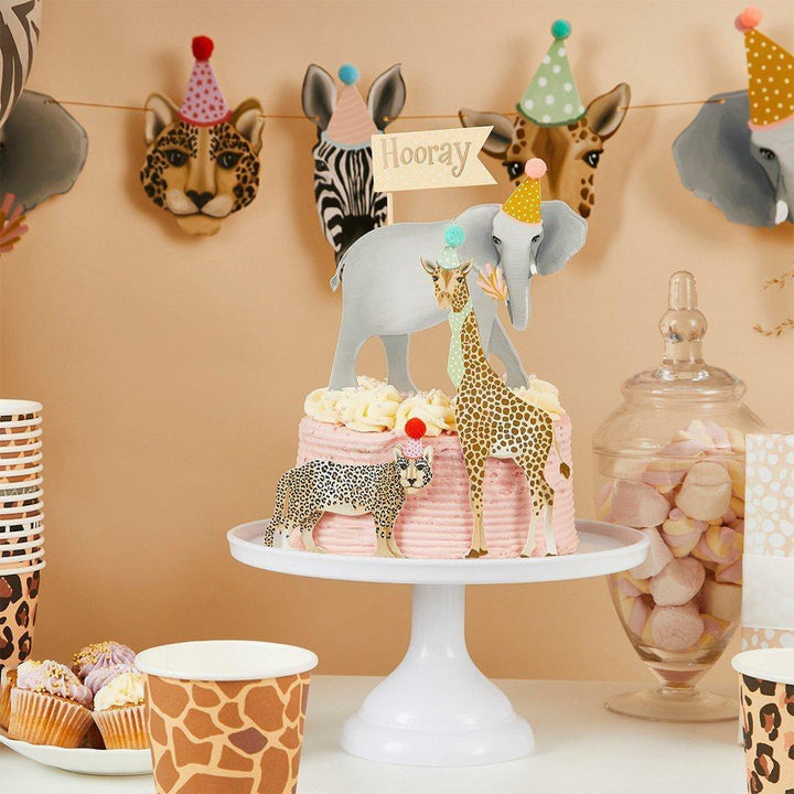 12 Safari Animal Print Balloons - Leopard Zebra Giraffe Designs - Wild One Birthday Party Decor - Jungle Theme Balloon Bundle -Kids Birthday - Jolie Fete UK