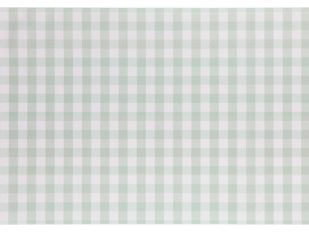 Sage Green Gingham Table Runner - Non-Woven Fabric Table Runner - Picnic Theme Table Decor - Baby Shower Supplies - Garden Party Decor - 5m - Jolie Fete UK