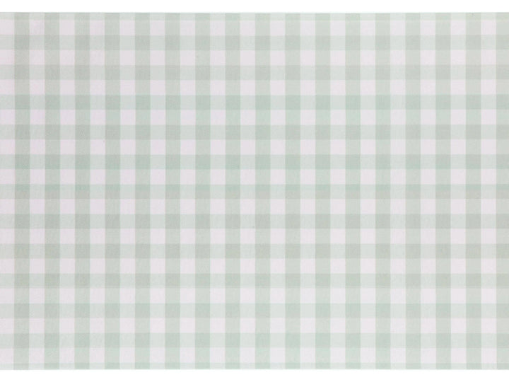 Sage Green Gingham Table Runner - Non-Woven Fabric Table Runner - Picnic Theme Table Decor - Baby Shower Supplies - Garden Party Decor - 5m - Jolie Fete UK