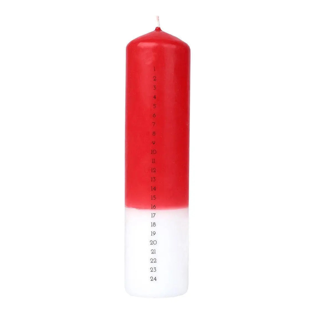 Christmas Advent Candle - Alternative Advent Calendar - Santa Pillar Candle - Christmas Decorations - Christmas Gift - Jolie Fete UK