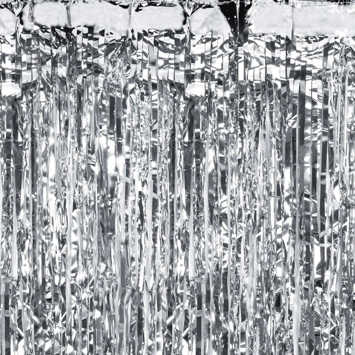 Silver Party Curtain - Silver Party Backdrop - Kids Birthday Party - Silver Party Decorations - Metallic Fringe Curtain-Photo Booth Backdrop - Jolie Fete UK