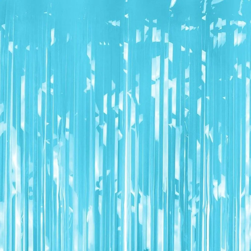 Blue Party Curtain - Sky Blue Party Backdrop - Kids Party - Light Blue Party Decor - Pastel Party Fringe Curtain - Photo Booth Backdrop - Jolie Fete UK