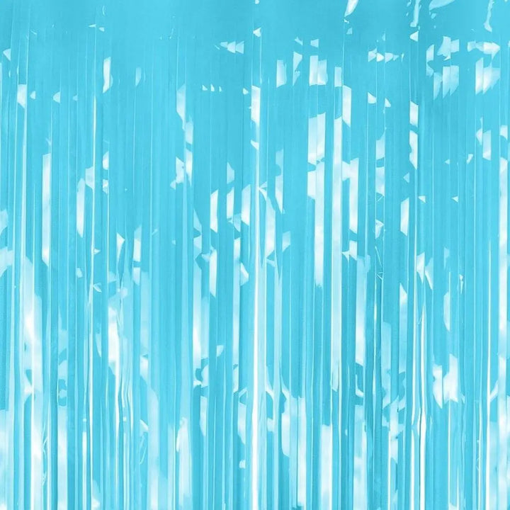 Blue Party Curtain - Sky Blue Party Backdrop - Kids Party - Light Blue Party Decor - Pastel Party Fringe Curtain - Photo Booth Backdrop - Jolie Fete UK