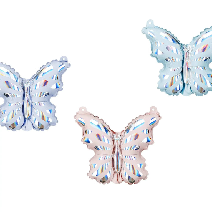 Butterfly Balloons - Small Butterfly Foil Balloons - Pink, Blue & Green - Garland Balloons -Unicorn Birthday Decorations - Unicorn Party - Jolie Fete UK