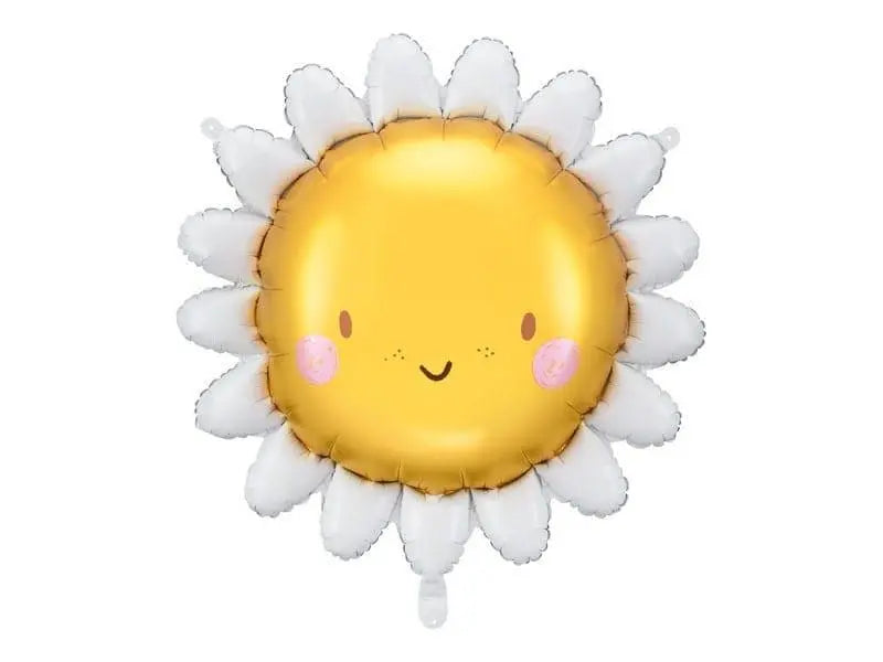 Smiling Sunshine Foil Balloon - Party Decoration Balloon - Sunflower Balloon - Nature Garden Kids Birthday Party - Helium Or Air Balloon - Jolie Fete