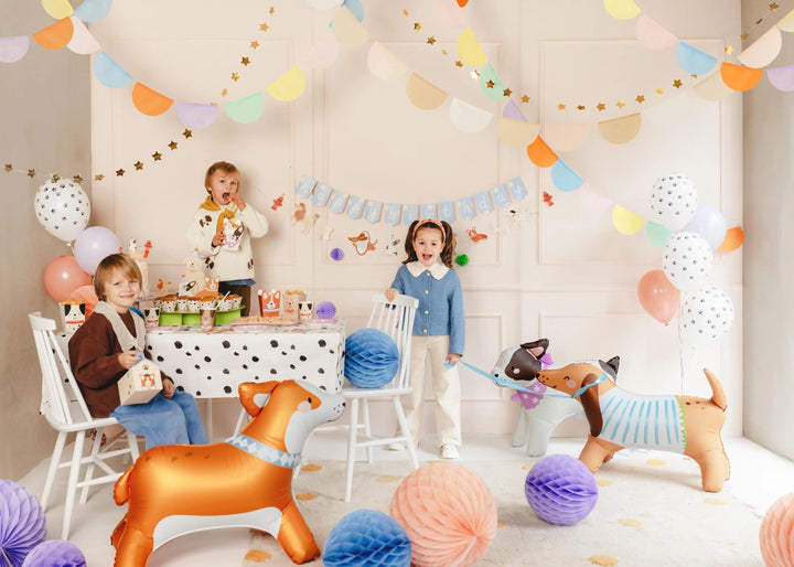 Standing Corgi Foil Balloon - Large 88cm Dog Shape - Puppy Birthday Party Supplies - Animal Themed Kids Celebration - Pet Lover Gift - Jolie Fete UK