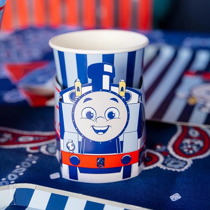 Thomas & Friends Cups - Train Party Paper Cups - Engine Birthday Tableware - Thomas The Tank Engine Party Supplies - Licensed - Pack of 8 - Jolie Fete UK