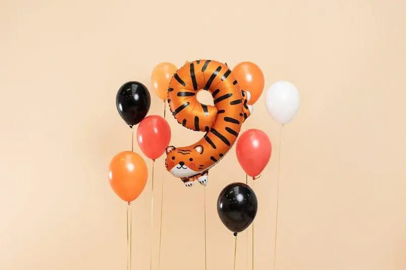 Tiger Foil Balloon Number 9 - Jolie Fete