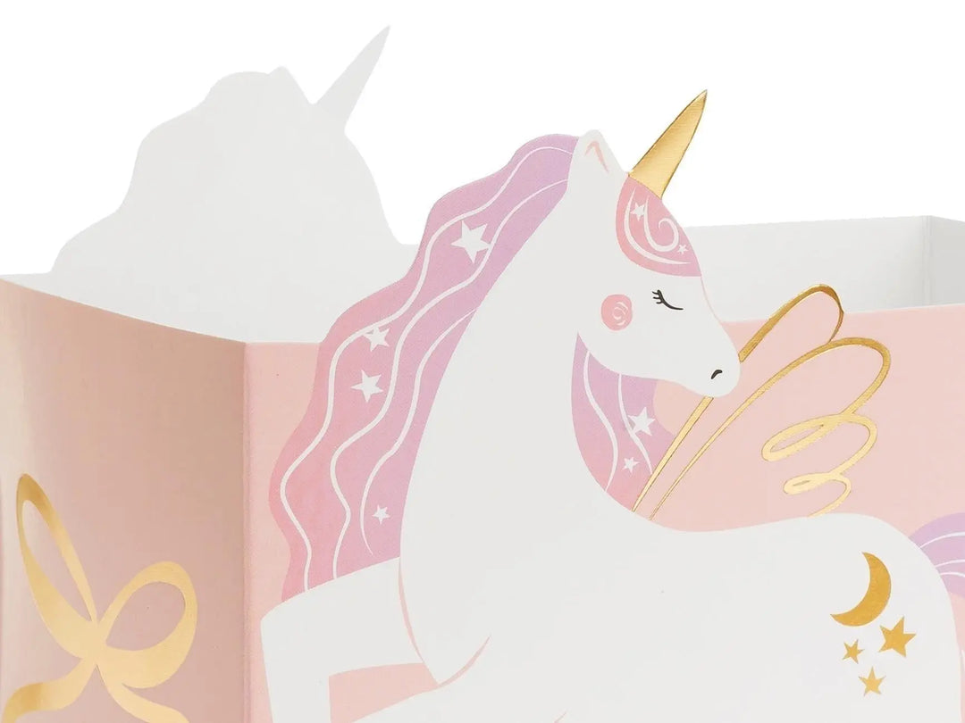 Unicorn Party Snack Boxes - Castle, Rainbow & Unicorn Designs With Gold Bows - Unicorn Party Supplies-Unicorn Birthday Decorations-Pack Of 6 - Jolie Fete UK