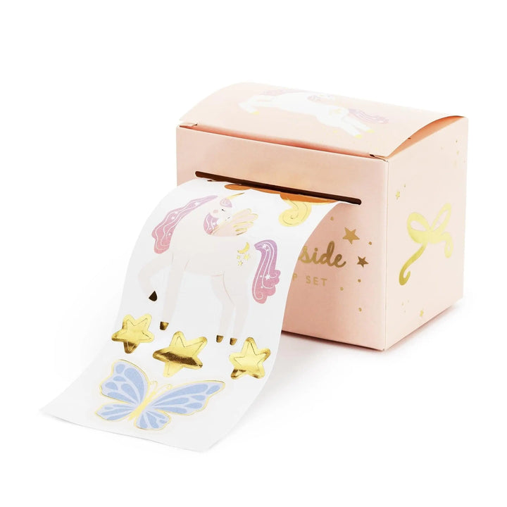 Unicorn Stickers - Pastel Unicorns, Butterflies, Rainbow, Fairy & Gold Stars - Unicorn Birthday Party Decorations - Party Bags - Pack Of 23 - Jolie Fete UK