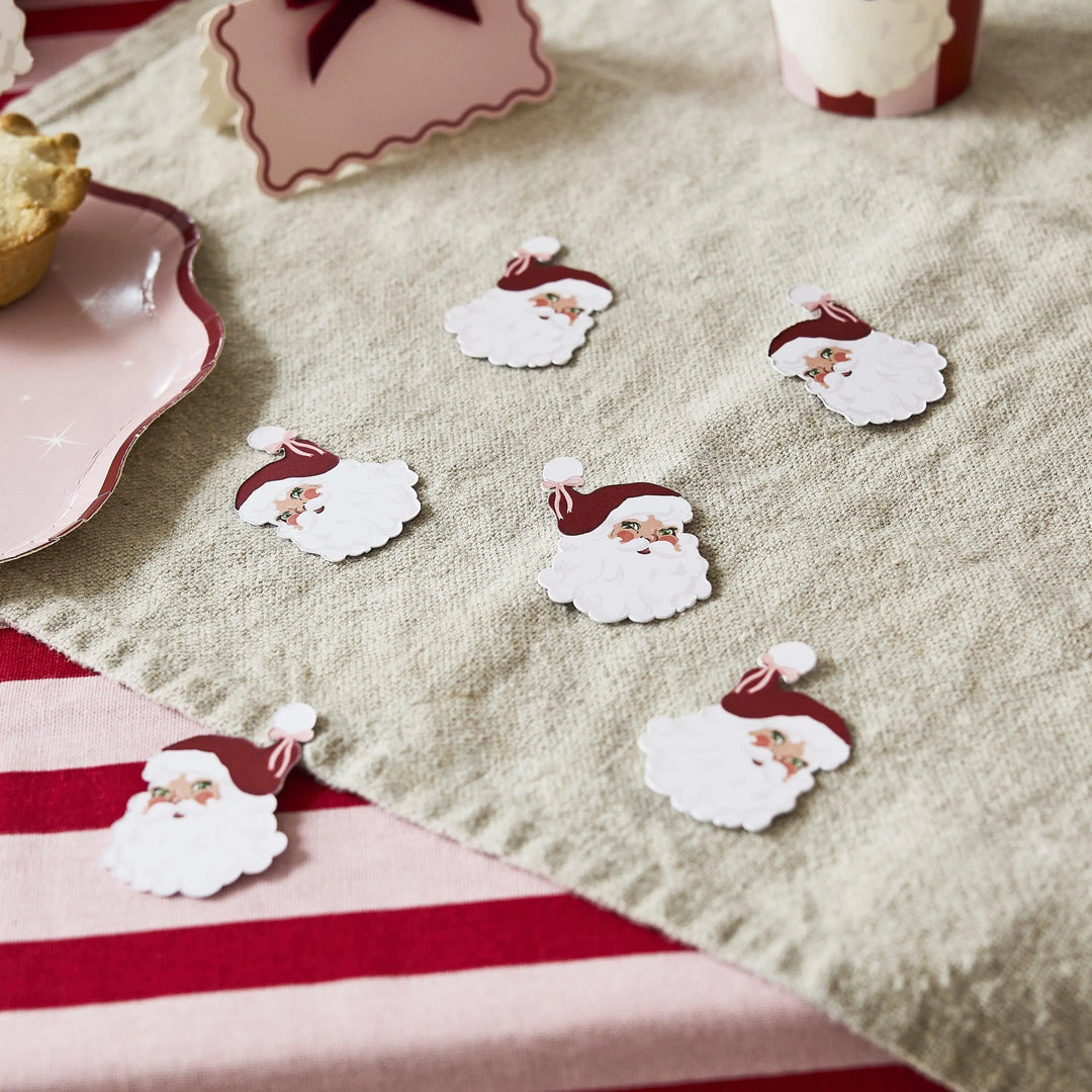 Vintage Santa Table Scatters - Dinner Table Confetti - Christmas Decorations - Christmas Crafts - Holiday Decor - 10g - Jolie Fete UK