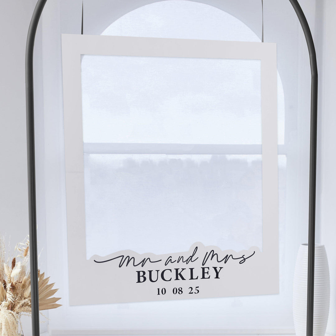 Welcome To Our Wedding Sign - Clear Arch Acrylic Sign With Black Script Lettering - Customise Your Names & Date -Minimalist Monochrome Decor - Jolie Fete UK