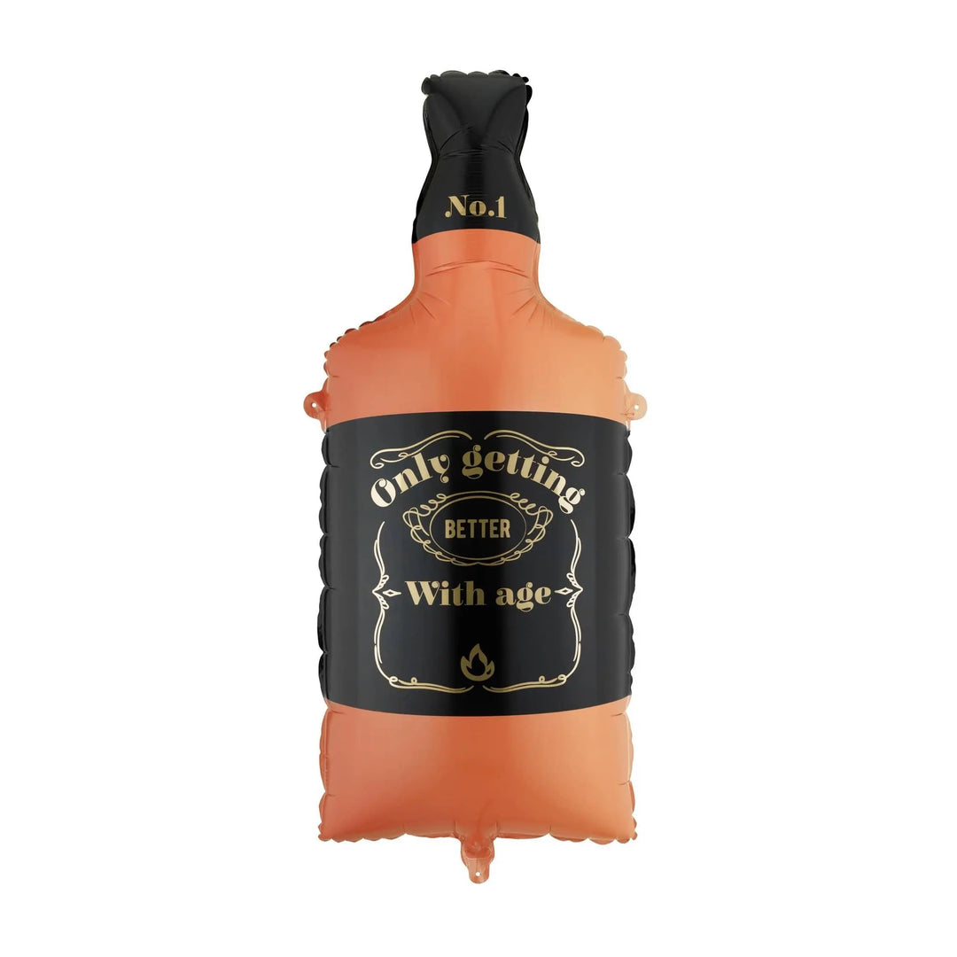Whisky Bottle Balloon - Aged To Perfection Decor - 34x86cm Foil Bottle Balloon - Summer BBQ Party - Birthday Decoration-Party Drink Supplies - Jolie Fete UK