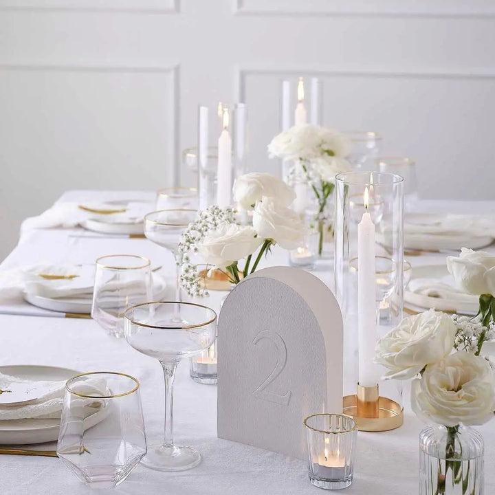 White Embossed Wedding Guest Book - White Wedding - Modern Luxe Wedding Supplies - Party Guest Book - Wedding Keepsake -Reception Guest Book - Jolie Fete UK