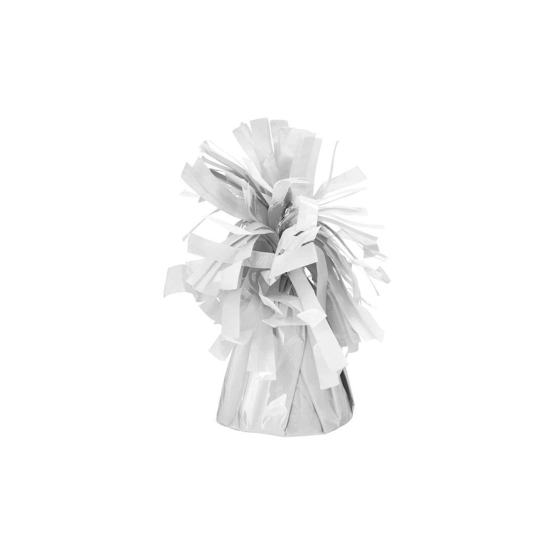 White Foil Balloon Weight - 130g Heavy Duty Pastel Party Weight - Wedding and Baby Shower Table Decor - 7cm Helium Balloon Accessory - Jolie Fete UK