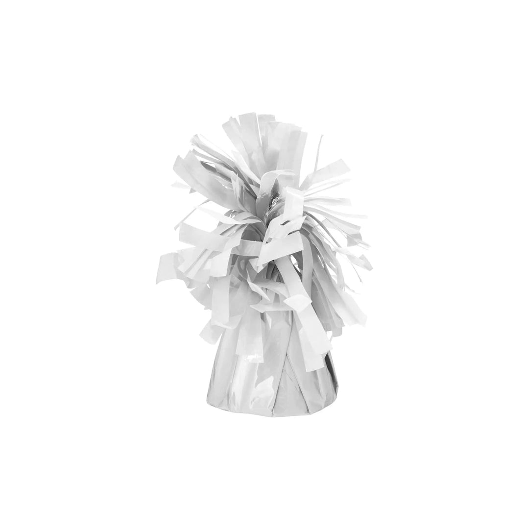 White Foil Balloon Weight - 130g Heavy Duty Pastel Party Weight - Wedding and Baby Shower Table Decor - 7cm Helium Balloon Accessory - Jolie Fete UK