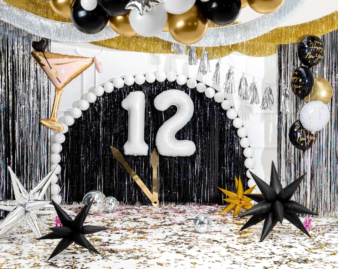 White Number 0 Balloon 86cm / 34" - Large Matt White Foil Mylar Digit - 10th Birthday Balloon - 100th - Anniversary Party Supplies - Jolie Fete UK