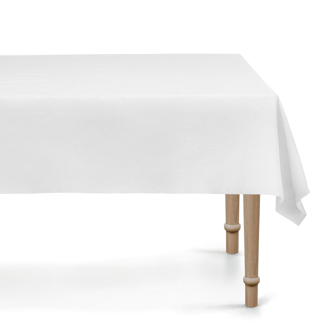 White Tablecloth 137 x 183 cm - Large Rectangular White Table Cover - Durable Synthetic Party Tablecloth - Birthday - Baby Shower - Jolie Fete UK