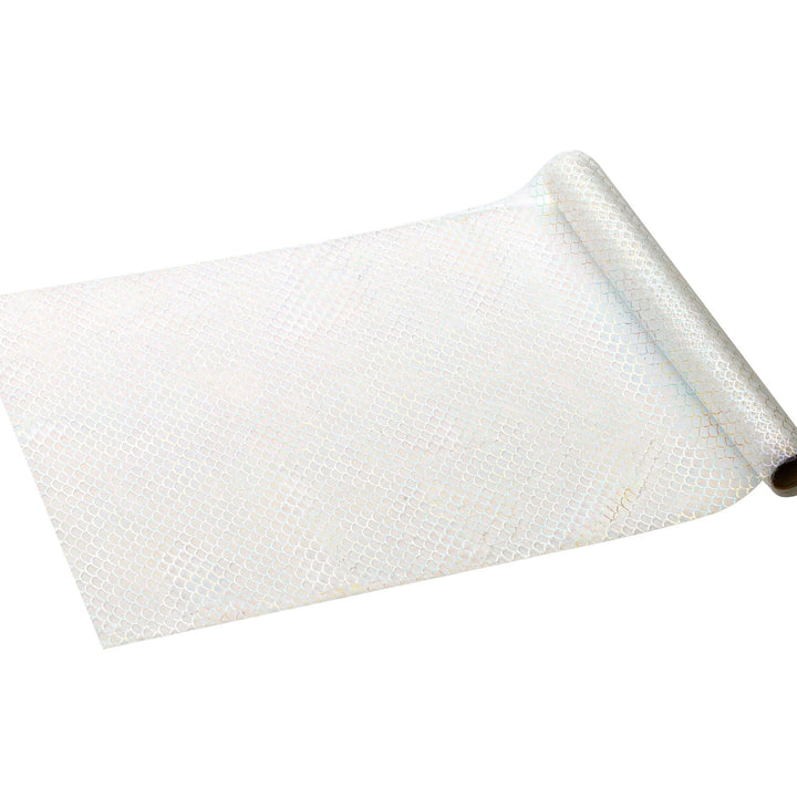 White Table Runner - Mermaid Theme Tulle Runner With Scales - Under the Sea Party -Mermaid Backdrop-Party Decorations-Kids Birthday Party-3m - Jolie Fete UK