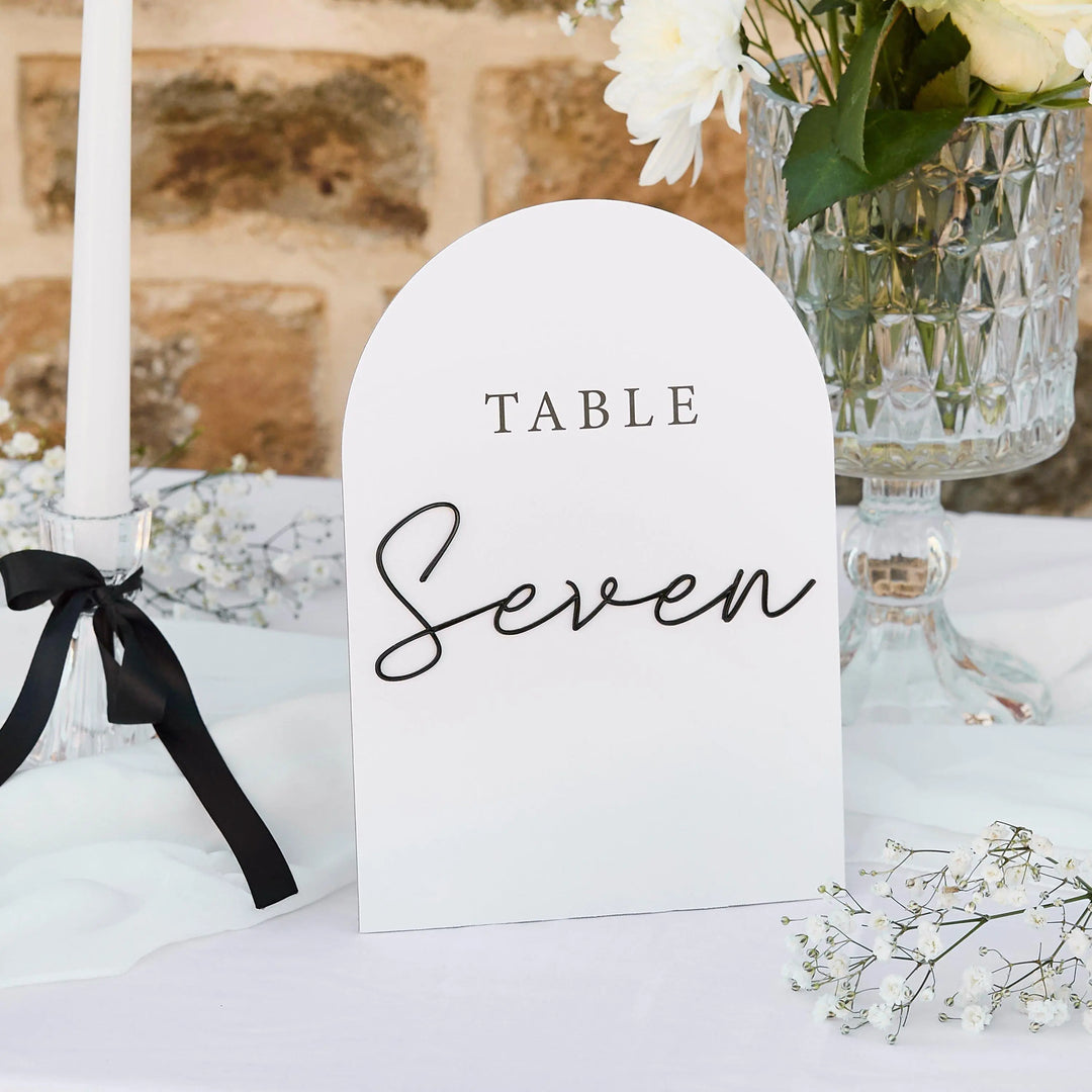 White Wedding Card Box - Black 3D Acrylic Lettering Club Green