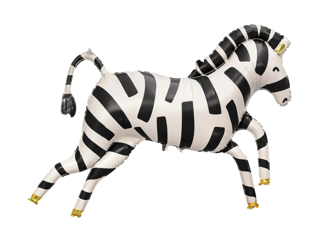 Zebra Balloon - Safari Birthday Decor - Giant Foil Balloon - Jungle Animal Balloons - Wild One Party -Kids Party Balloon - Jolie Fete UK