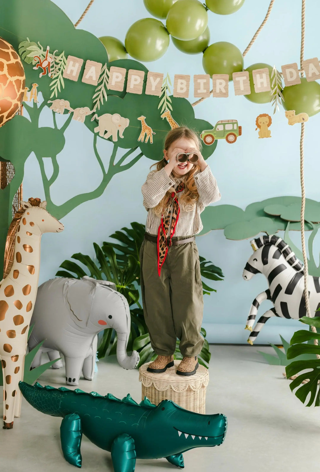Zebra Balloon - Safari Birthday Decor - Giant Foil Balloon - Jungle Animal Balloons - Wild One Party -Kids Party Balloon - Jolie Fete UK