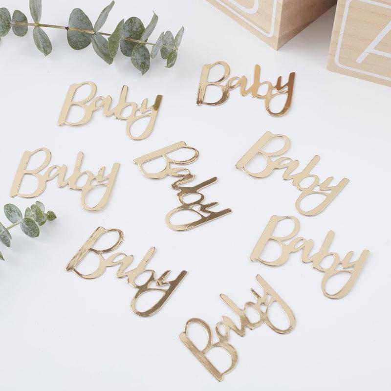 Gold Baby Shower Confetti - Oh Baby!