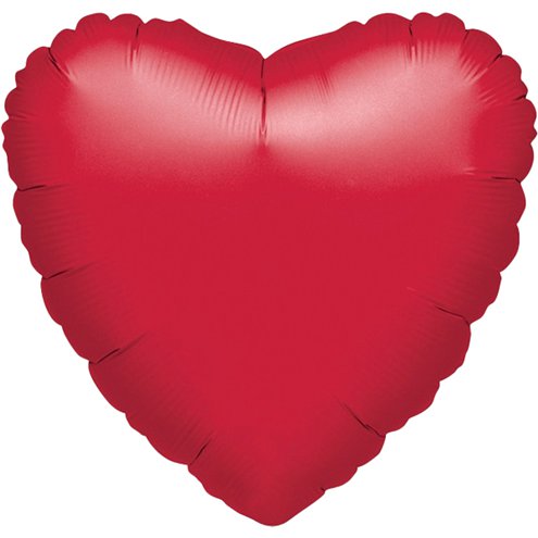 Red Heart Shaped 18" Foil Helium Balloon
