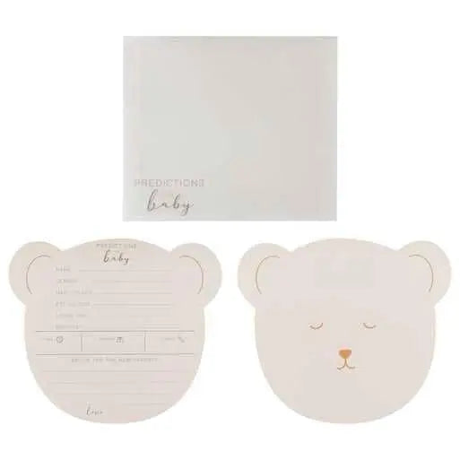 Baby Shower Advice Cards - Teddy Bear Baby Shower Prediction Cards - New Baby Party-Neutral Decor-Gender Reveal Party Decorations-Pack Of 10