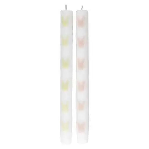 Easter Bunny Dinner Candles - Easter Party Decorations - Bunny Decorations - Easter Lunch Table Setting - Hop Hop Hooray - Pack Of 2