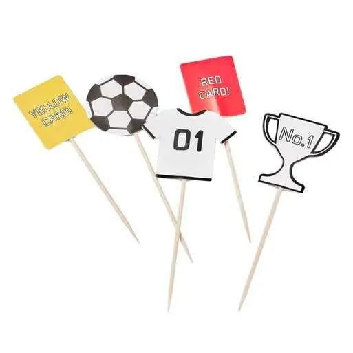Football Cupcake Toppers - Football Birthday Party Cupcake Toppers - Football Party Supplies - Football Cake Decorations - Pack Of 12