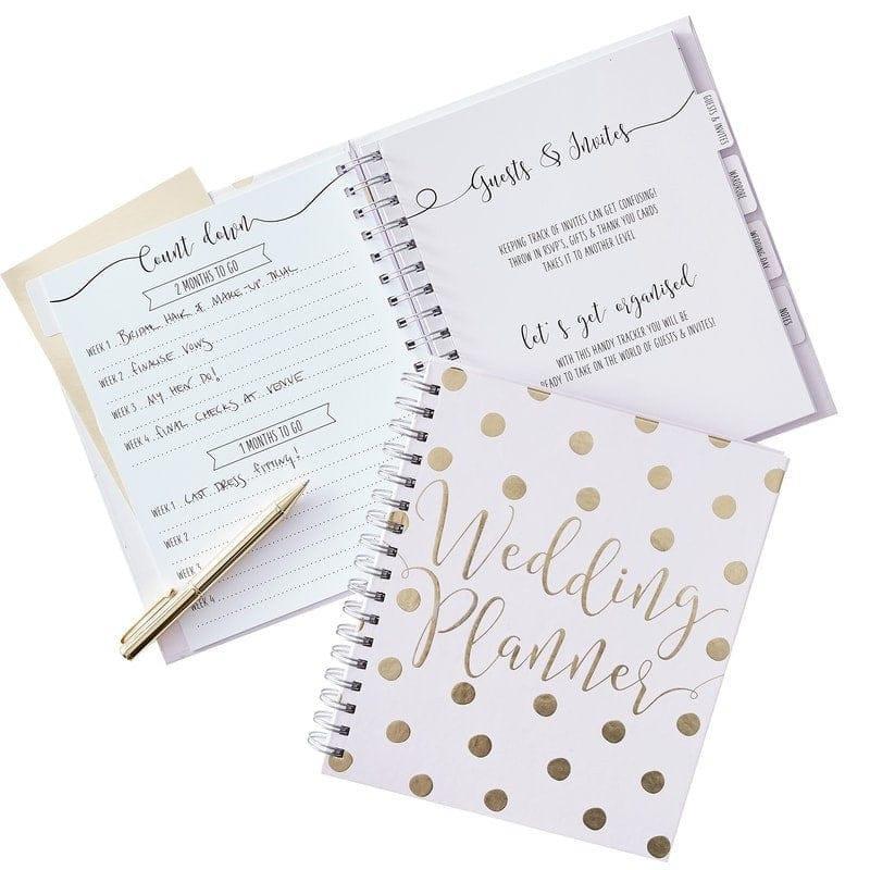 Luxury Gold and White Wedding Planner Book, Gold Wedding Planner