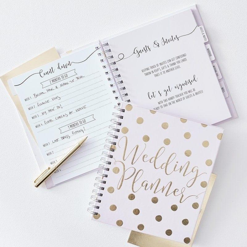 Luxury Gold and White Wedding Planner Book, Gold Wedding Planner