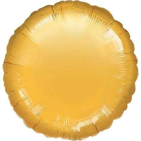 Gold Round 18" Foil Helium Balloon