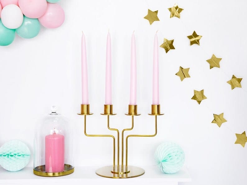 Gold Star Garland - Gold Christmas Decorations - Gold Party Decorations - New Year's Eve - Baby Shower Decorations - Birthday Party Decor