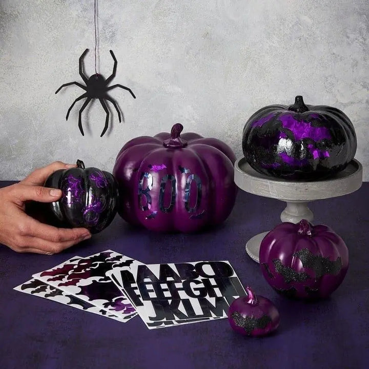 Halloween Pumpkin Stickers - Halloween Decorating Stickers - Pumpkin Decoration Kit - Halloween Party Decorations - Pack Of 149