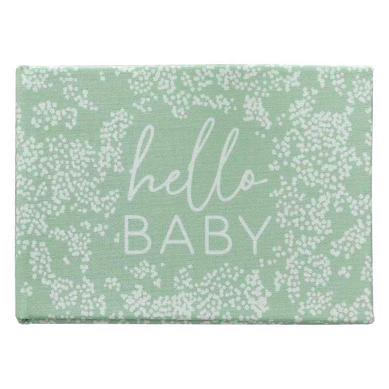 Hello Baby Fabric Baby Photo Album - Baby Shower Photo Album - Sage Green & White Baby Shower Guest Book - Floral Baby Shower