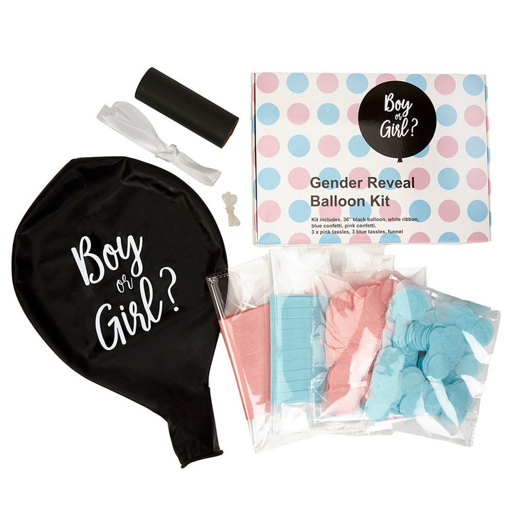 Gender reveal balloon kit - Boy or girl - Giant gender reveal balloon - Confetti ballon - Gender reveal party - Baby shower balloon