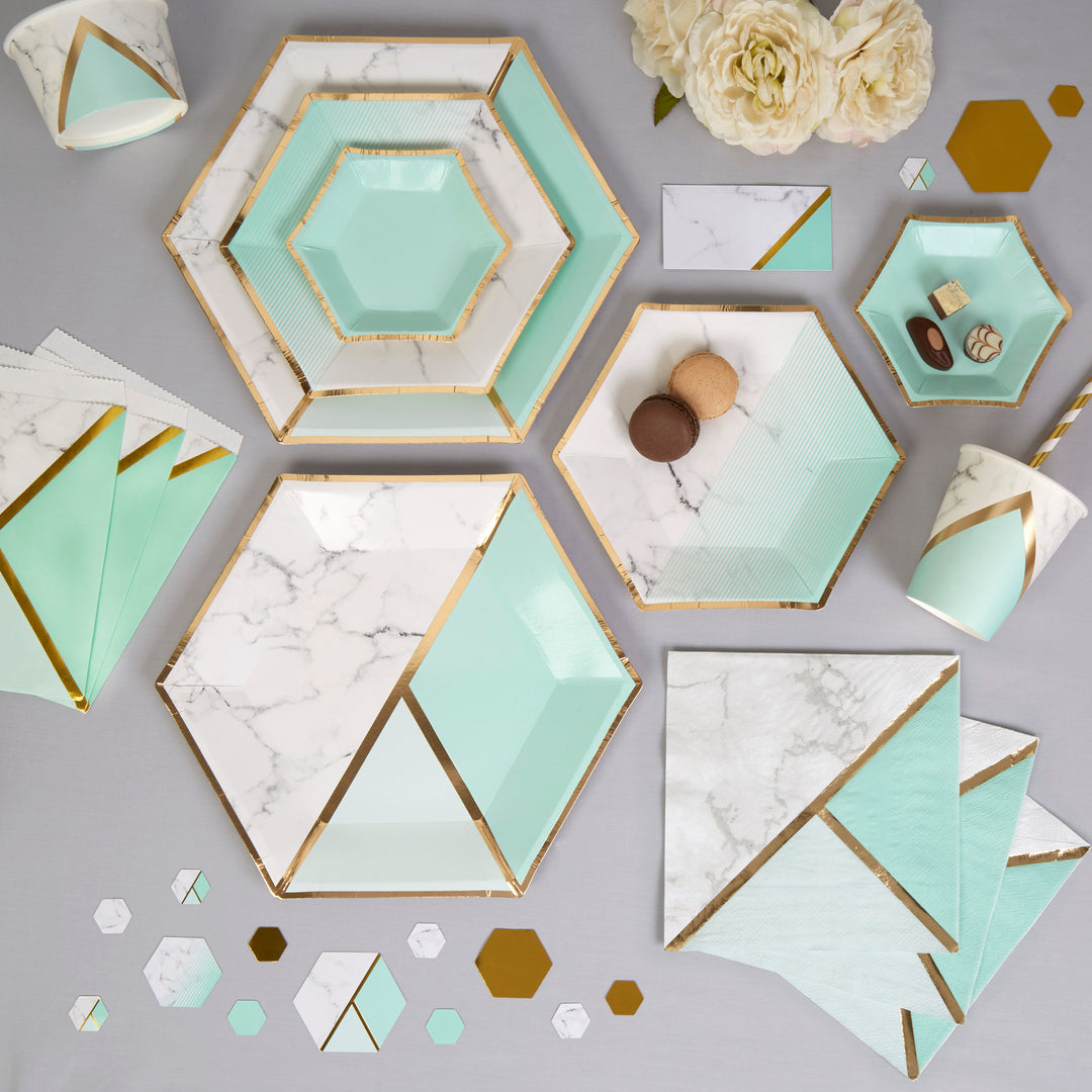 Mint and gold table confetti - Table scatters - Hen party decorations - Birthday decorations - Party decorations - Party tableware