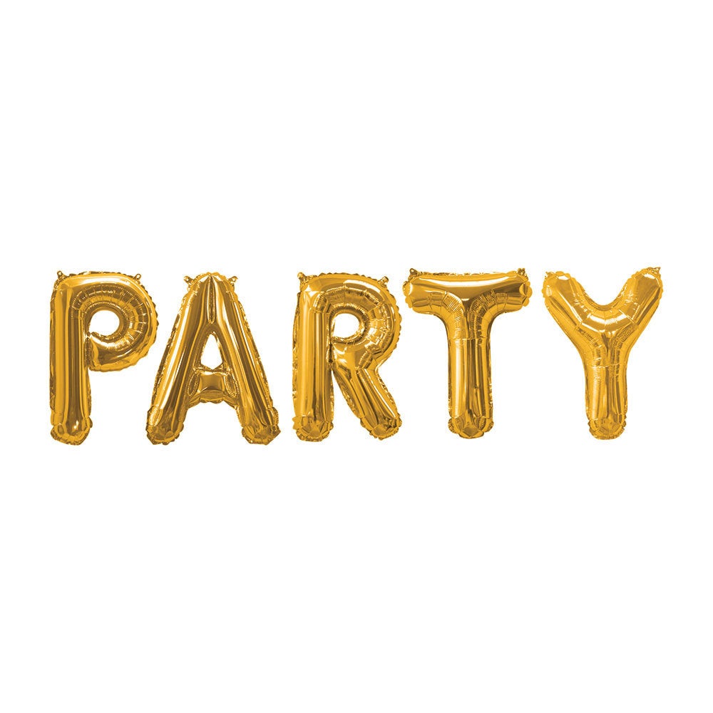 Gold Party balloon bunting - Birthday party balloon bunting - Gold balloons - Party decorations - Birthday party backdrop - Gold party decor