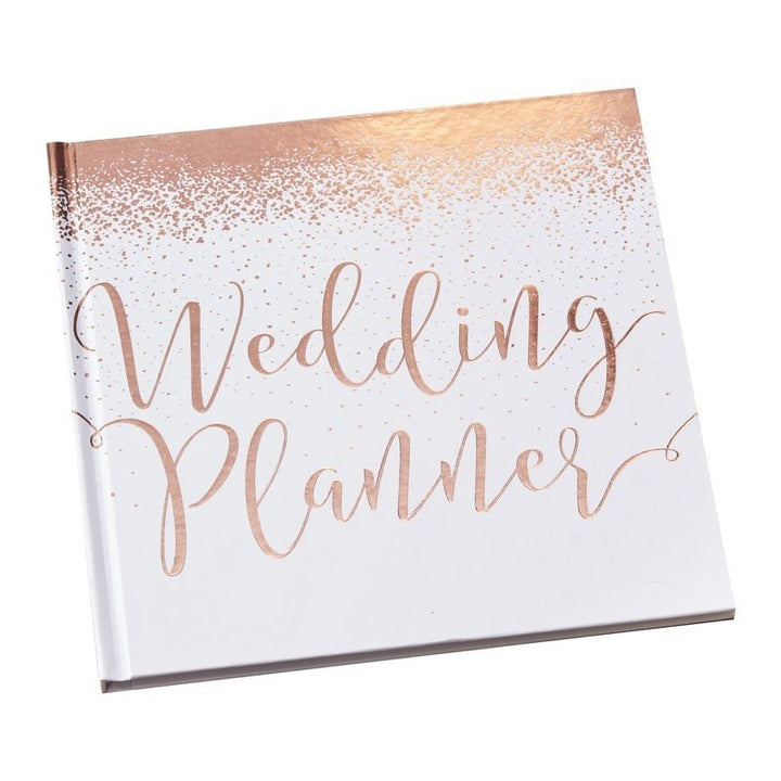 Rose gold wedding planner - Rose gold and white wedding planning book - Bride to be gift - Engagement gift-Rose gold foil-Beautiful Botanics