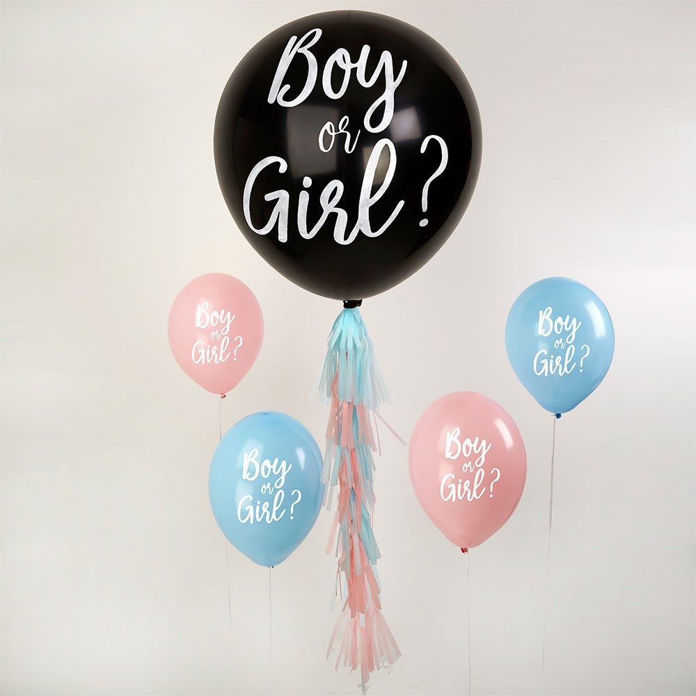 Gender reveal balloon kit - Boy or girl - Giant gender reveal balloon - Confetti ballon - Gender reveal party - Baby shower balloon