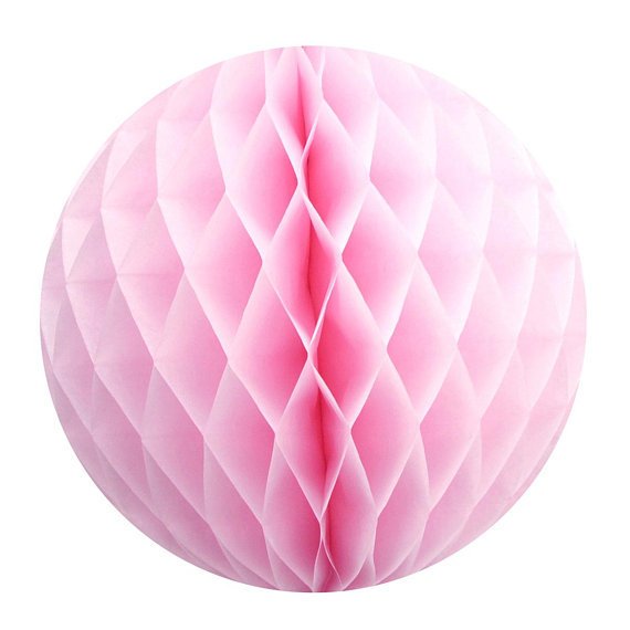 Pink honeycomb - Pastel pink paper honeycomb decoration-Party decorations-Birthday decorations-Baby shower decorations-Hen party decor-x1