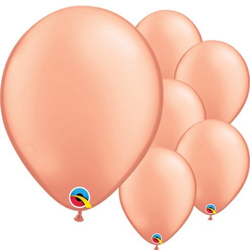 Rose gold 11" round latex balloons