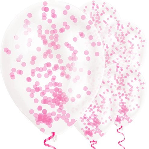 Baby pink tissue paper round circle balloon confetti pieces