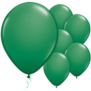 Green 11" Round Latex Balloons