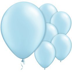 Light Baby Blue Pearl 11" Round Latex Balloons