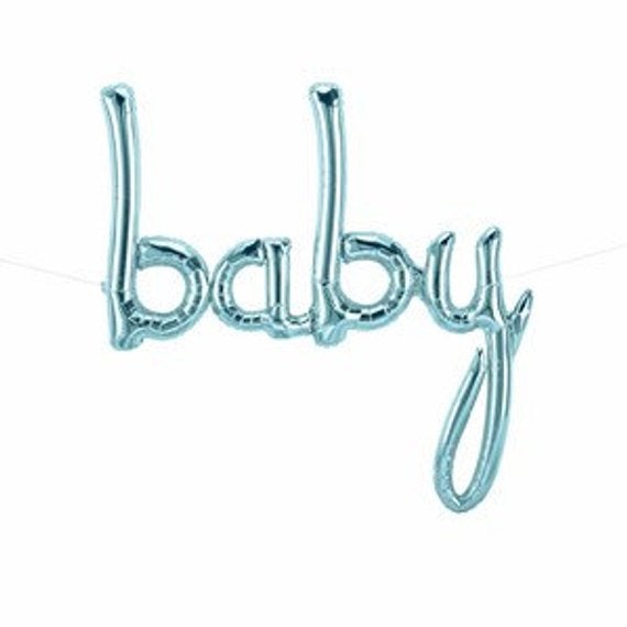 Blue Baby Boy Foil Air Fill Balloon - 34"