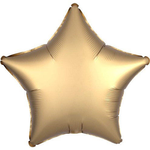 Gold Satin Star 18" Foil Helium Balloon